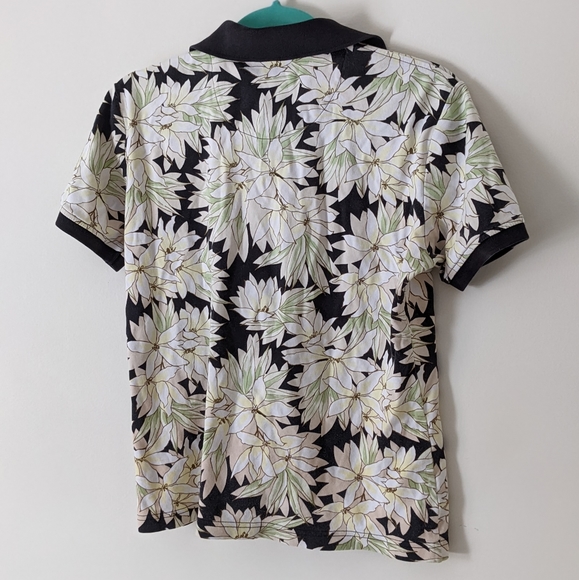 Izod Ladies Hawaiian Floral Print Polo Shirt - Picture 8 of 10